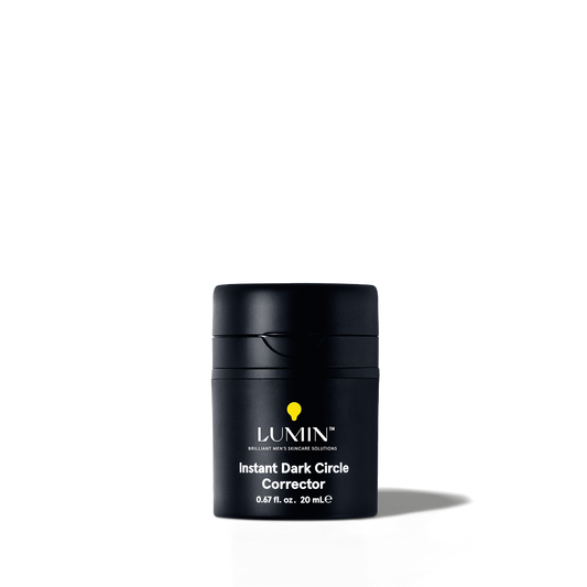 Lumin Instant Dark Circle Corrector for men in black 20ml skincare bottle for under-eye brightening and refreshing
